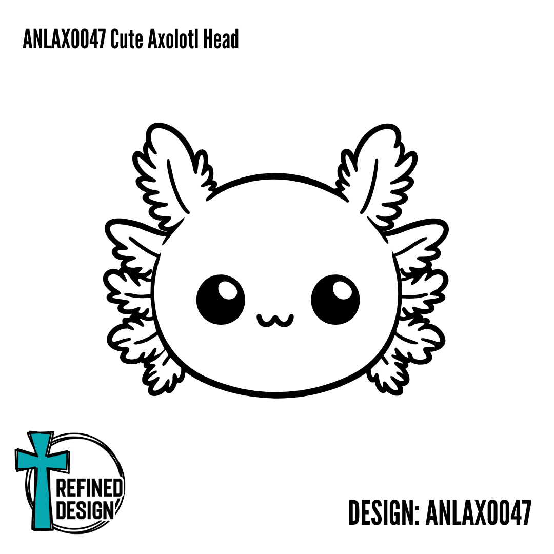ANLAXO047 Cute Axolotl Head