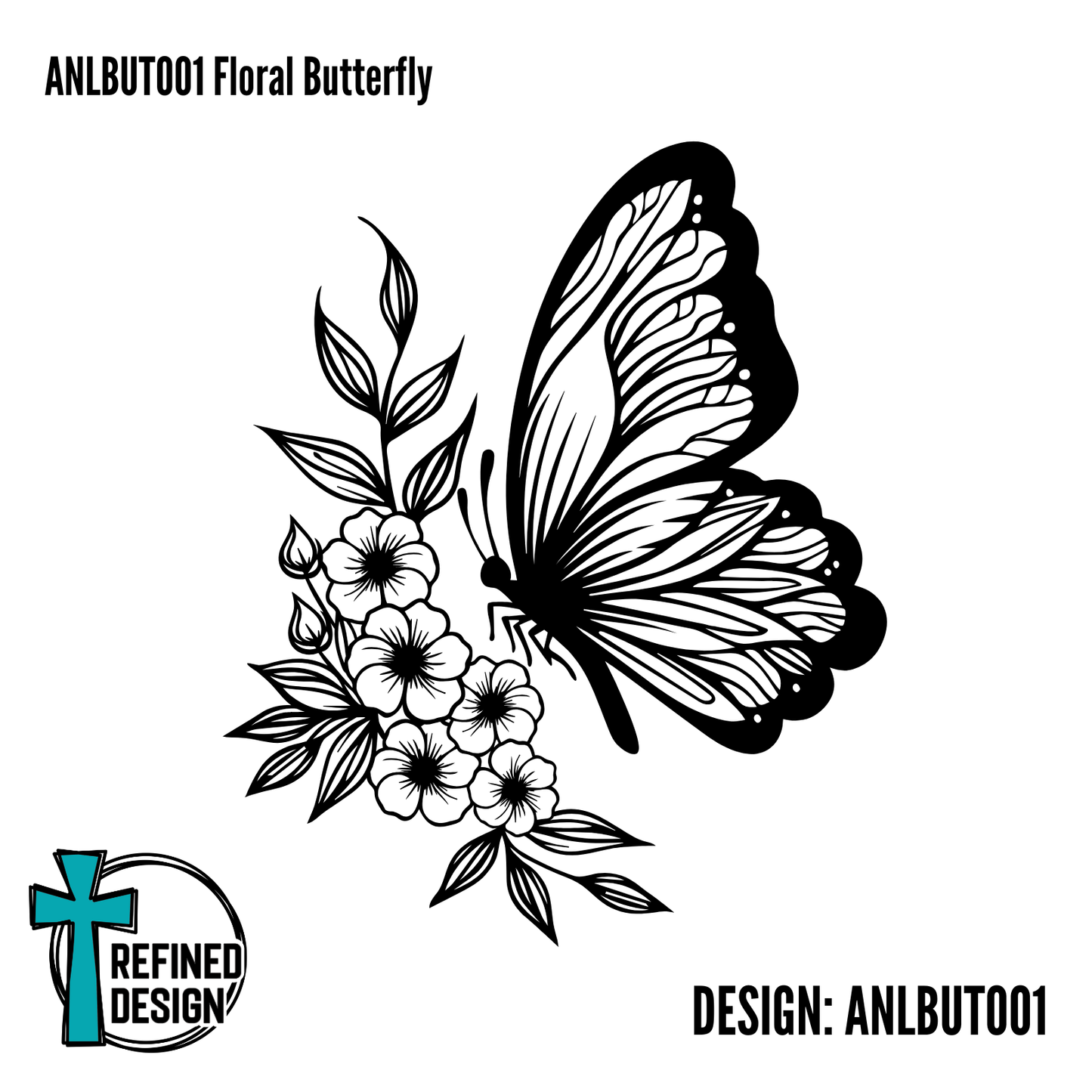 ANLBUT001 Floral Butterfly