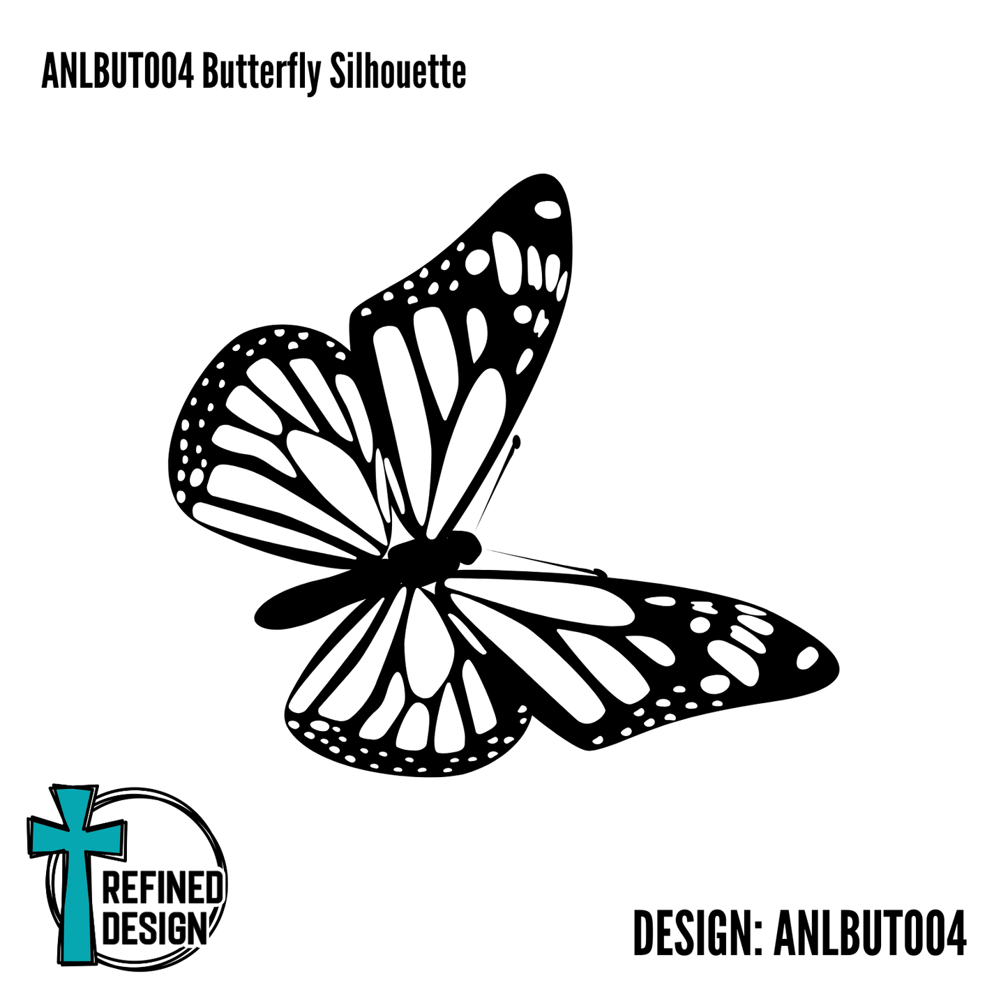 ANLBUT004 Butterfly Silhouette