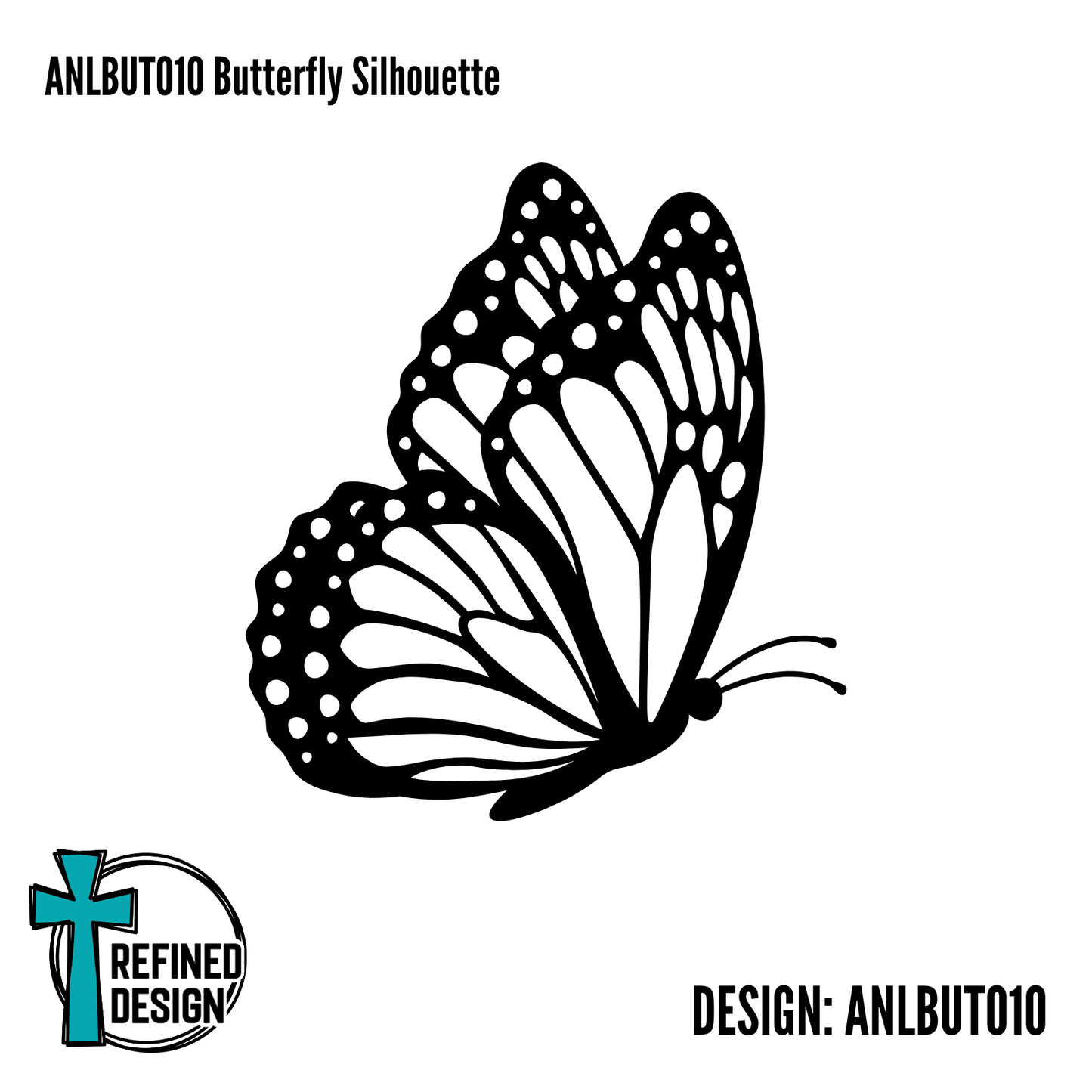 ANLBUT010 Butterfly Silhouette