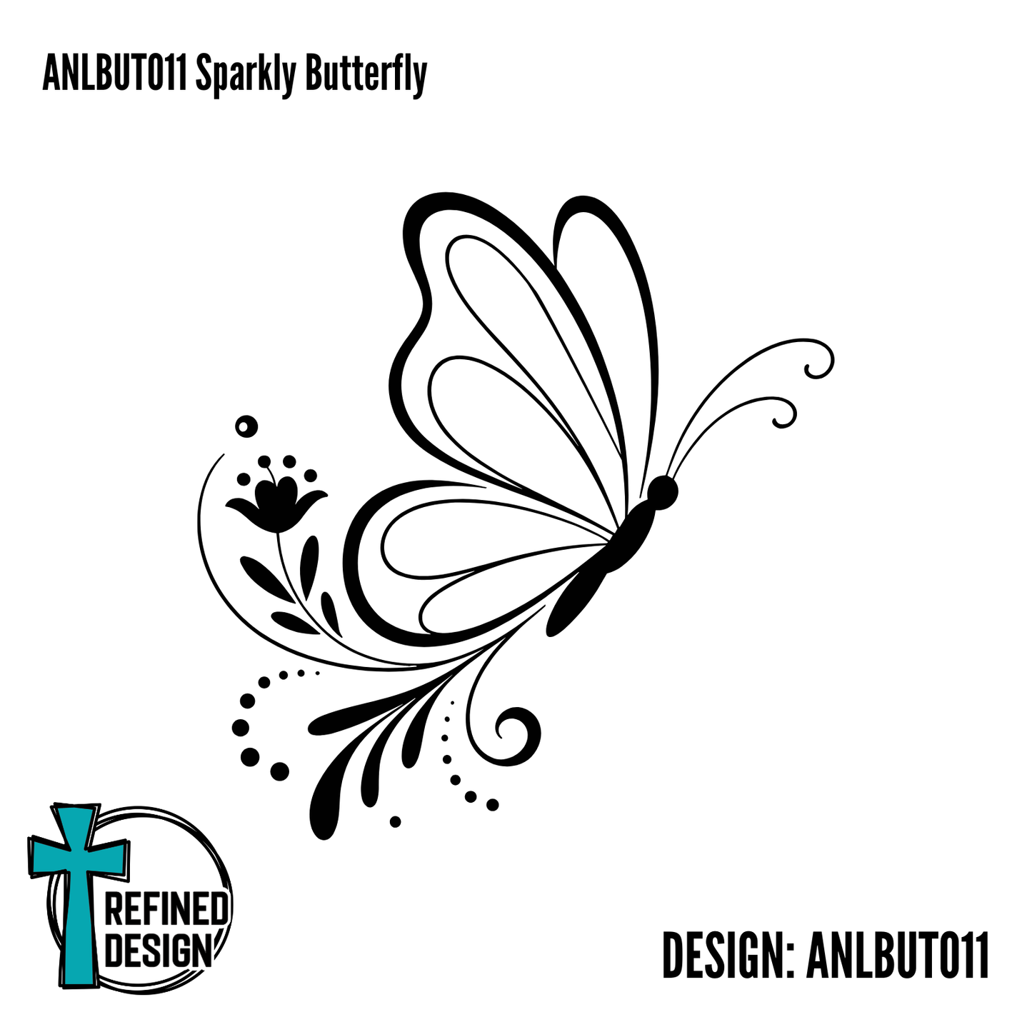 ANLBUT011 Sparkly Butterfly