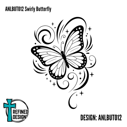 ANLBUT012 Swirly Butterfly