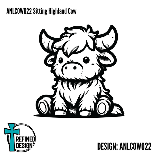 ANLCOW022 Sitting Highland Cow