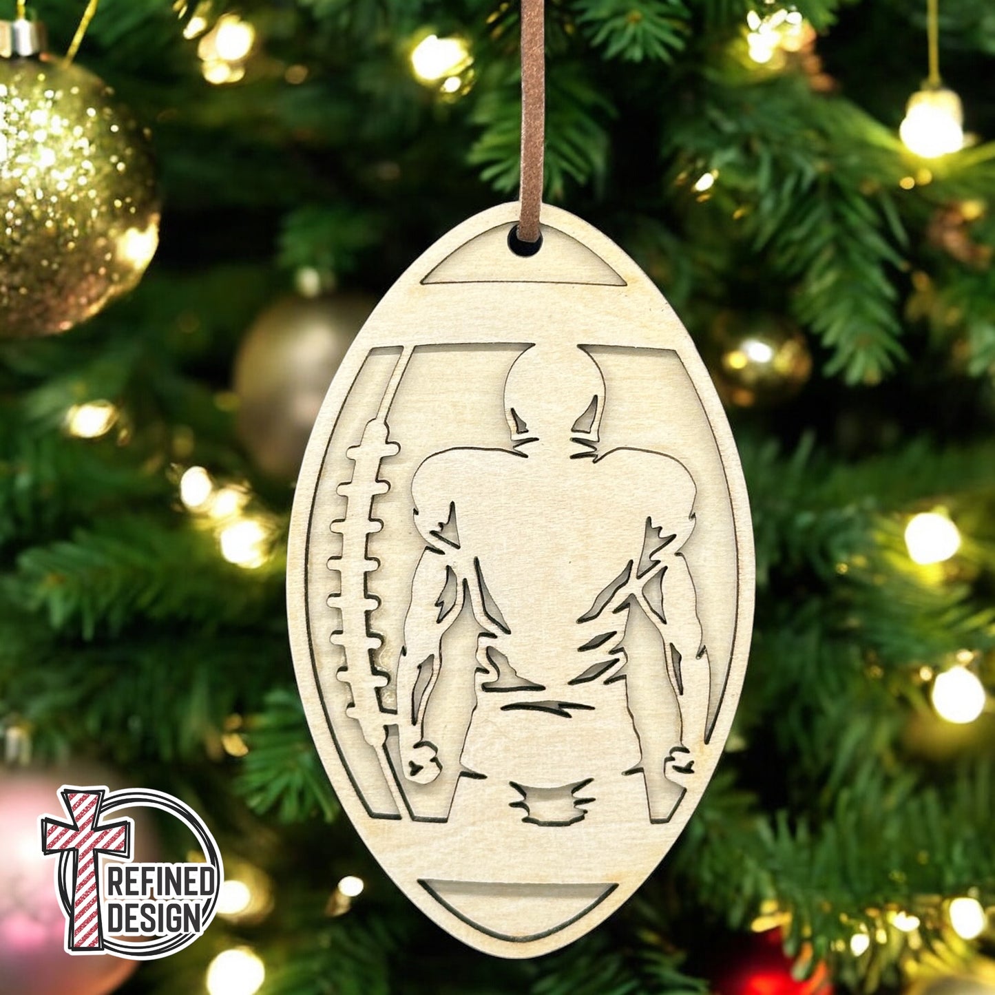 Personalized Football Player Ornament