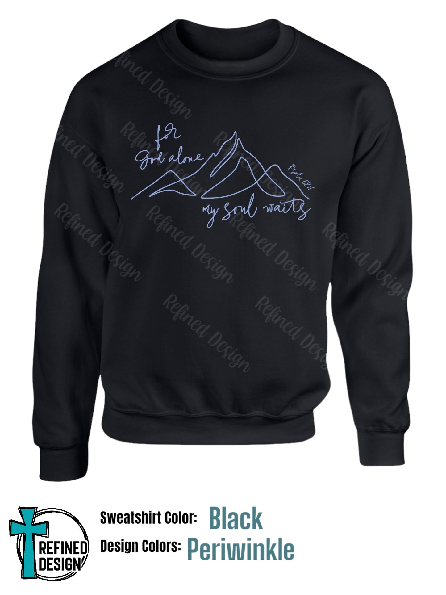 “‘For God Alone” Black Crewneck Sweatshirt