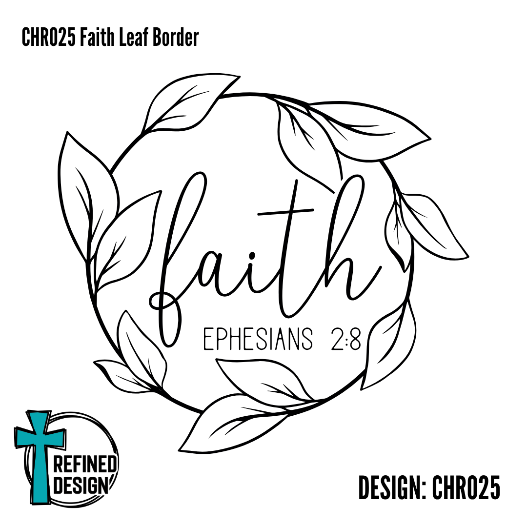 CHR025 Faith Leaf Border