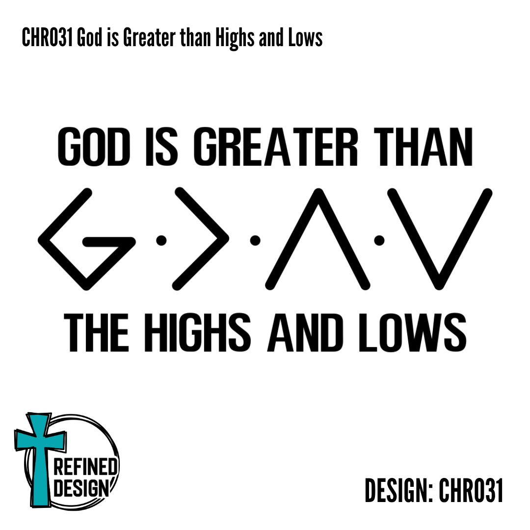 CHR031 God is Greater than Highs and Lows