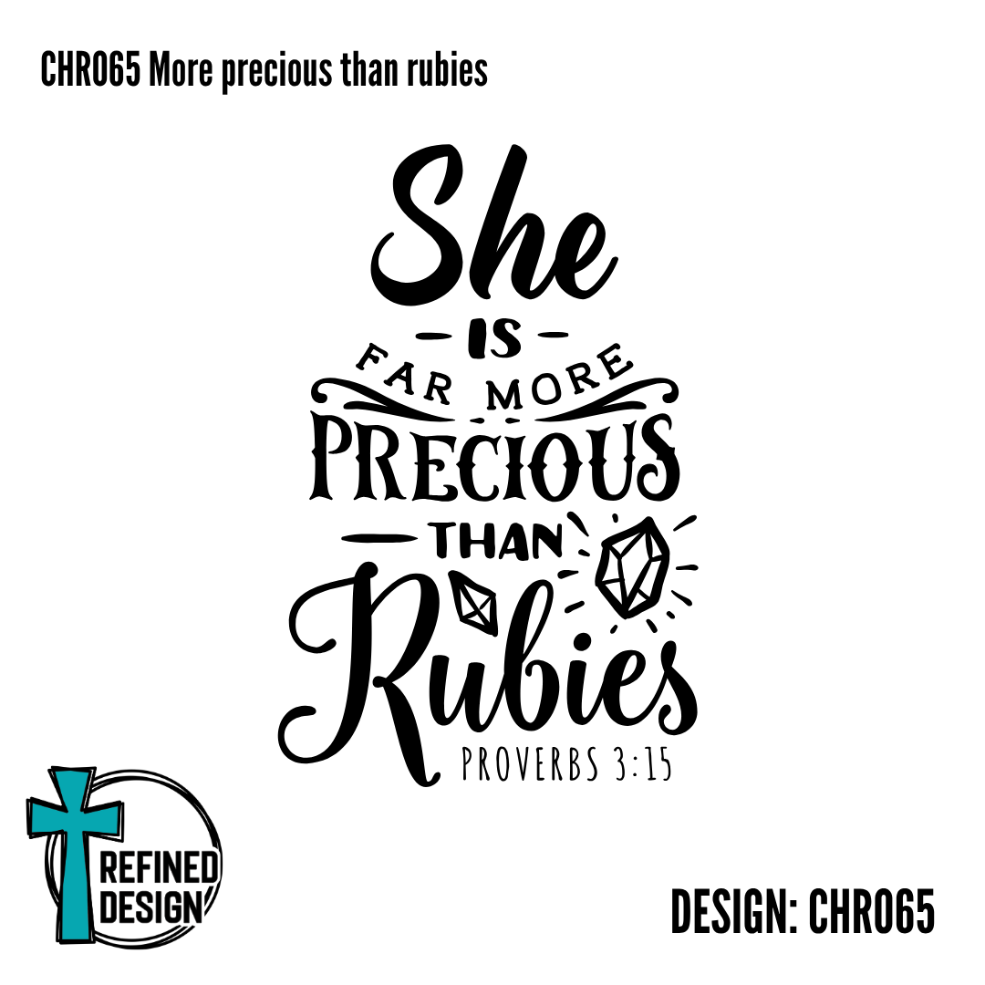CHR065 More precious than rubies