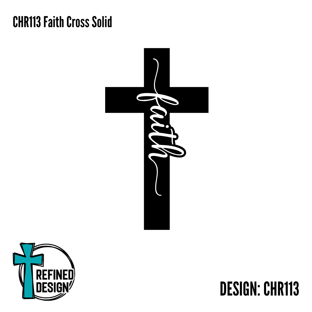 CHR113 Faith Cross Solid