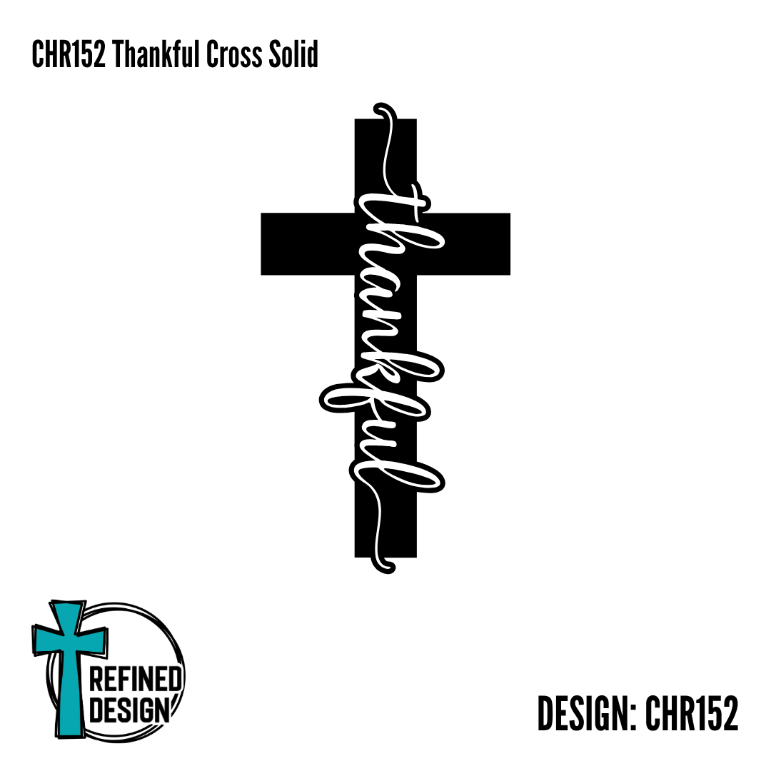 CHR152 Thankful Cross Solid