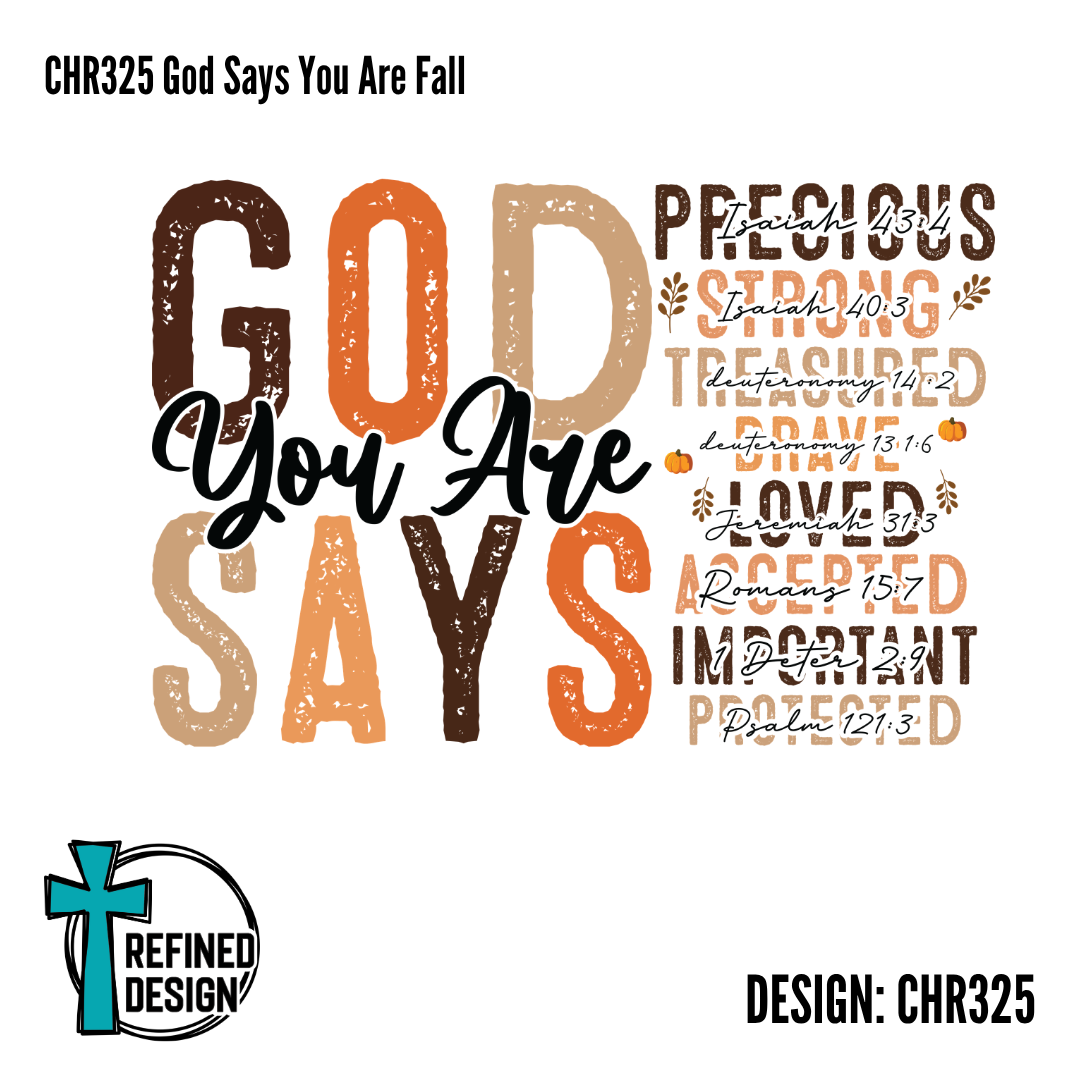 CHR325 God Says You Are Fall