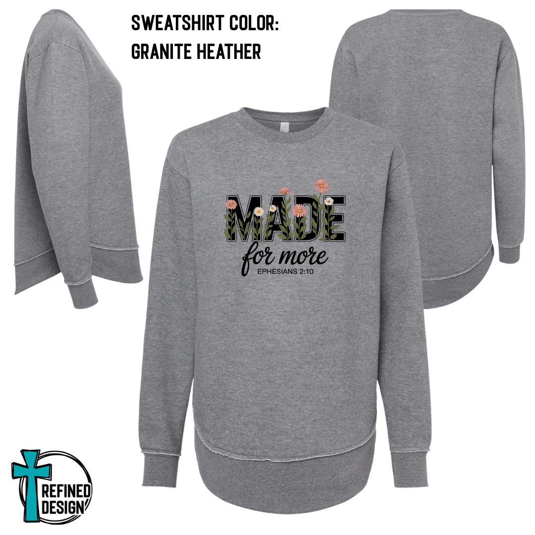 Made for More – Ephesians 2:10 Cozy Sweatshirt