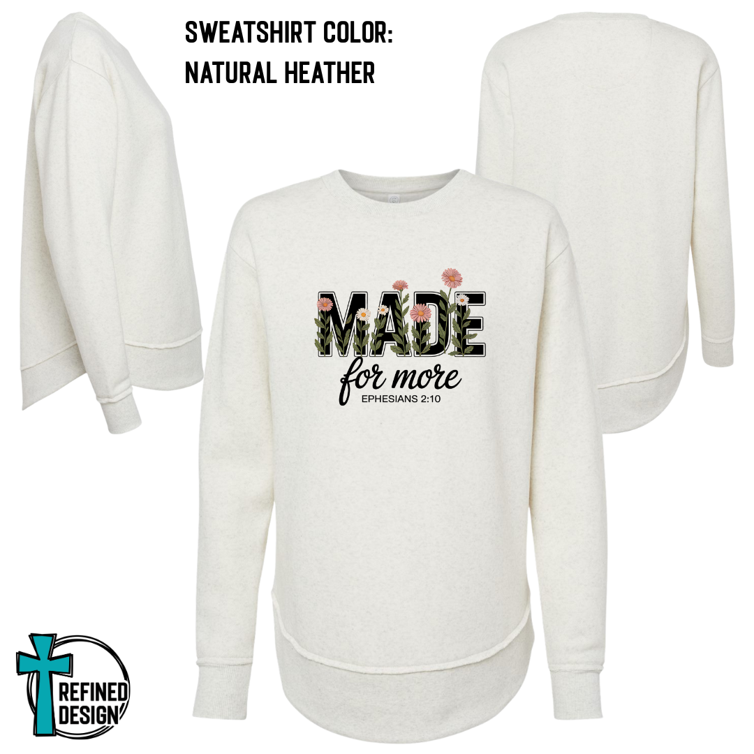 Made for More – Ephesians 2:10 Cozy Sweatshirt
