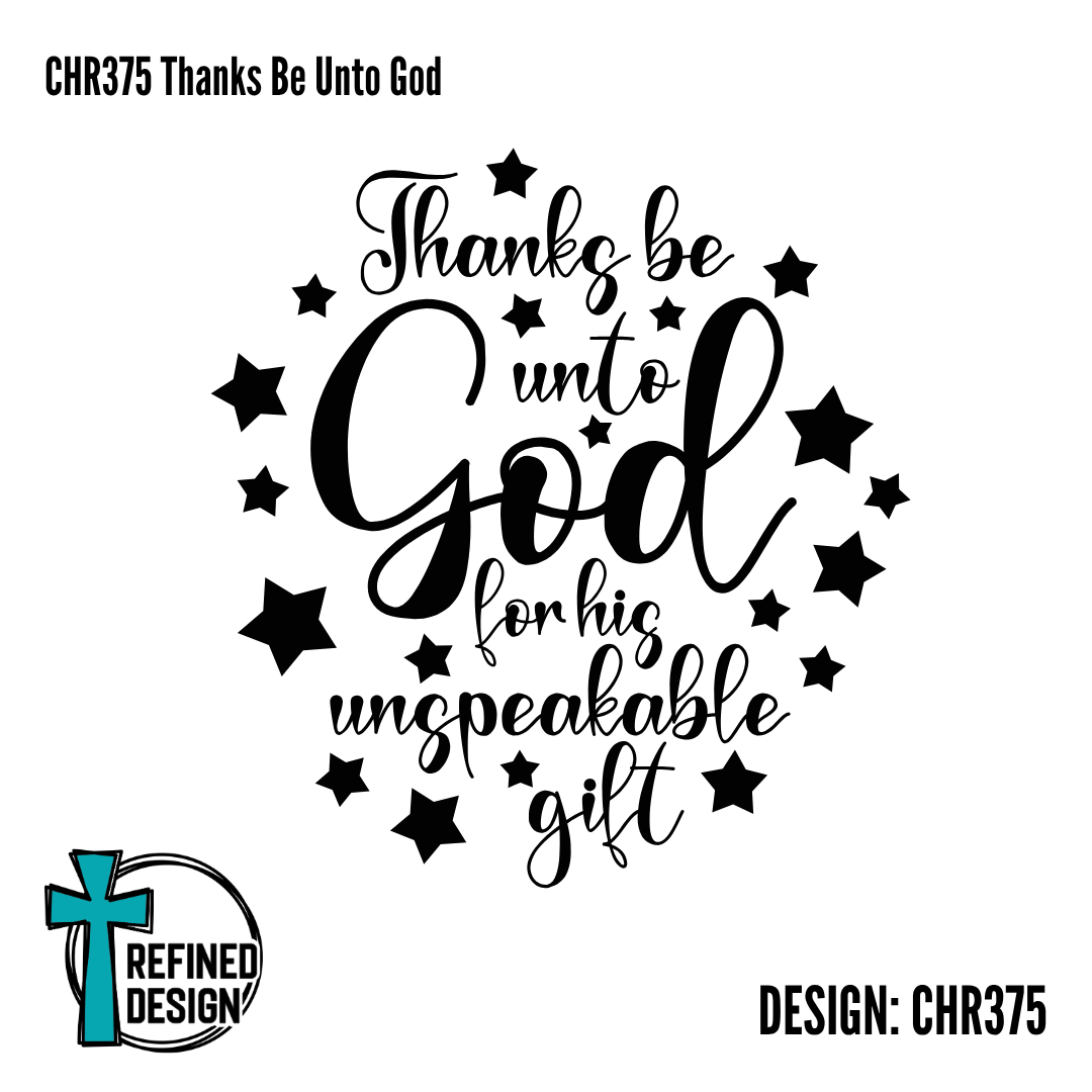 CHR375 Thanks Be Unto God