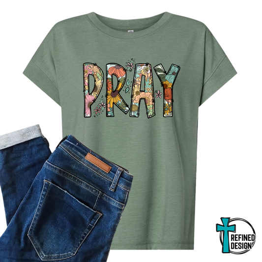 Pray Floral Faith Tee