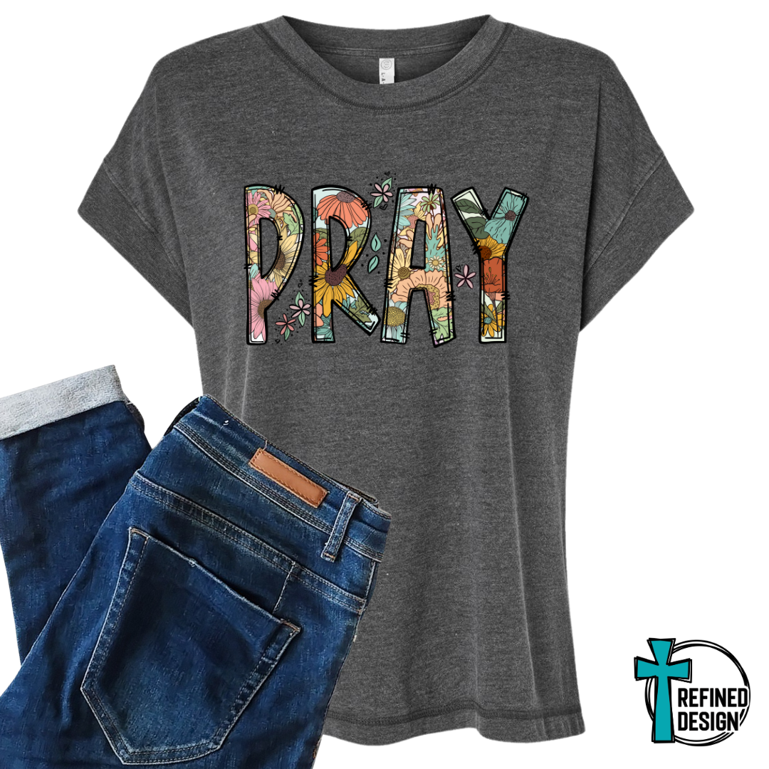 Pray Floral Faith Tee
