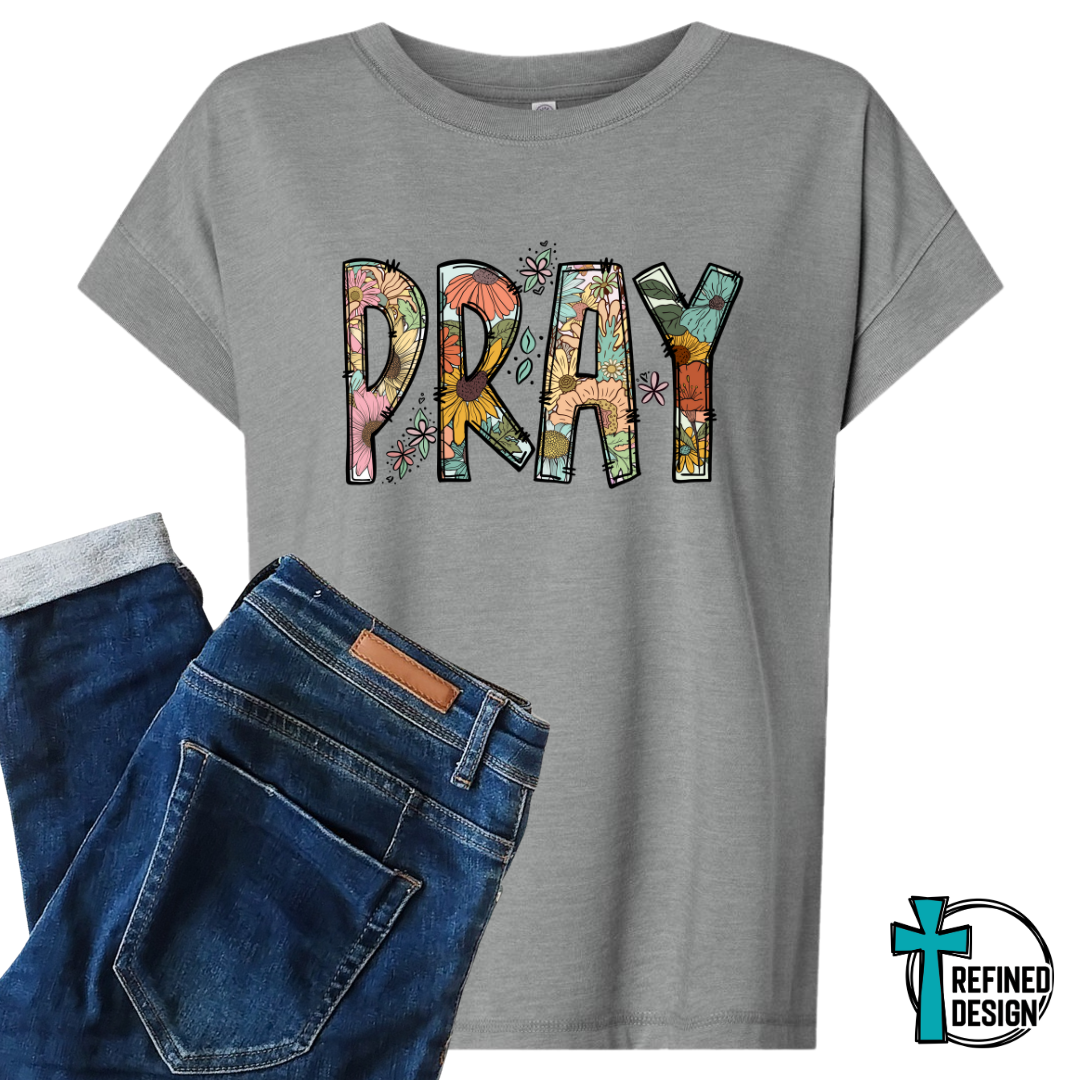 Pray Floral Faith Tee