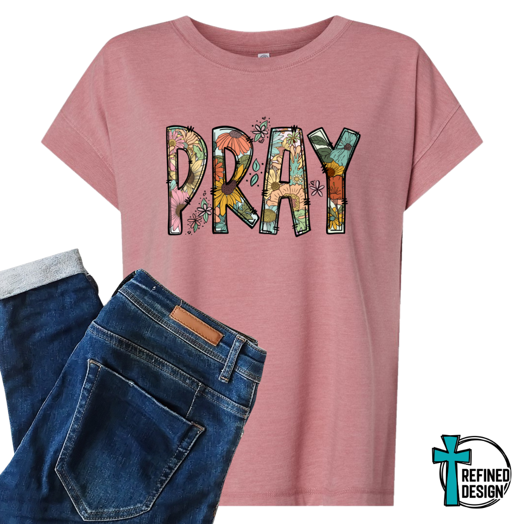 Pray Floral Faith Tee