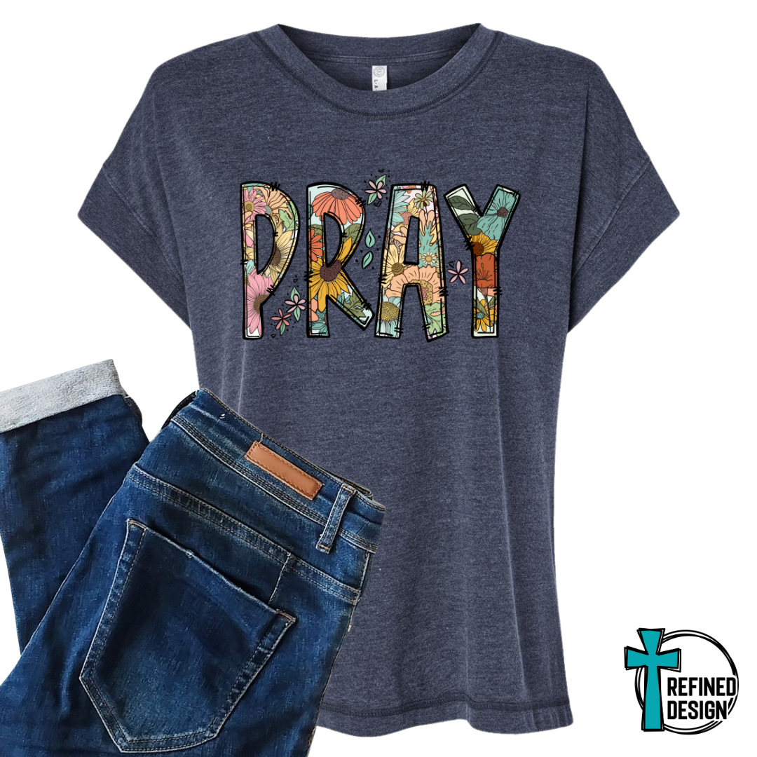 Pray Floral Faith Tee