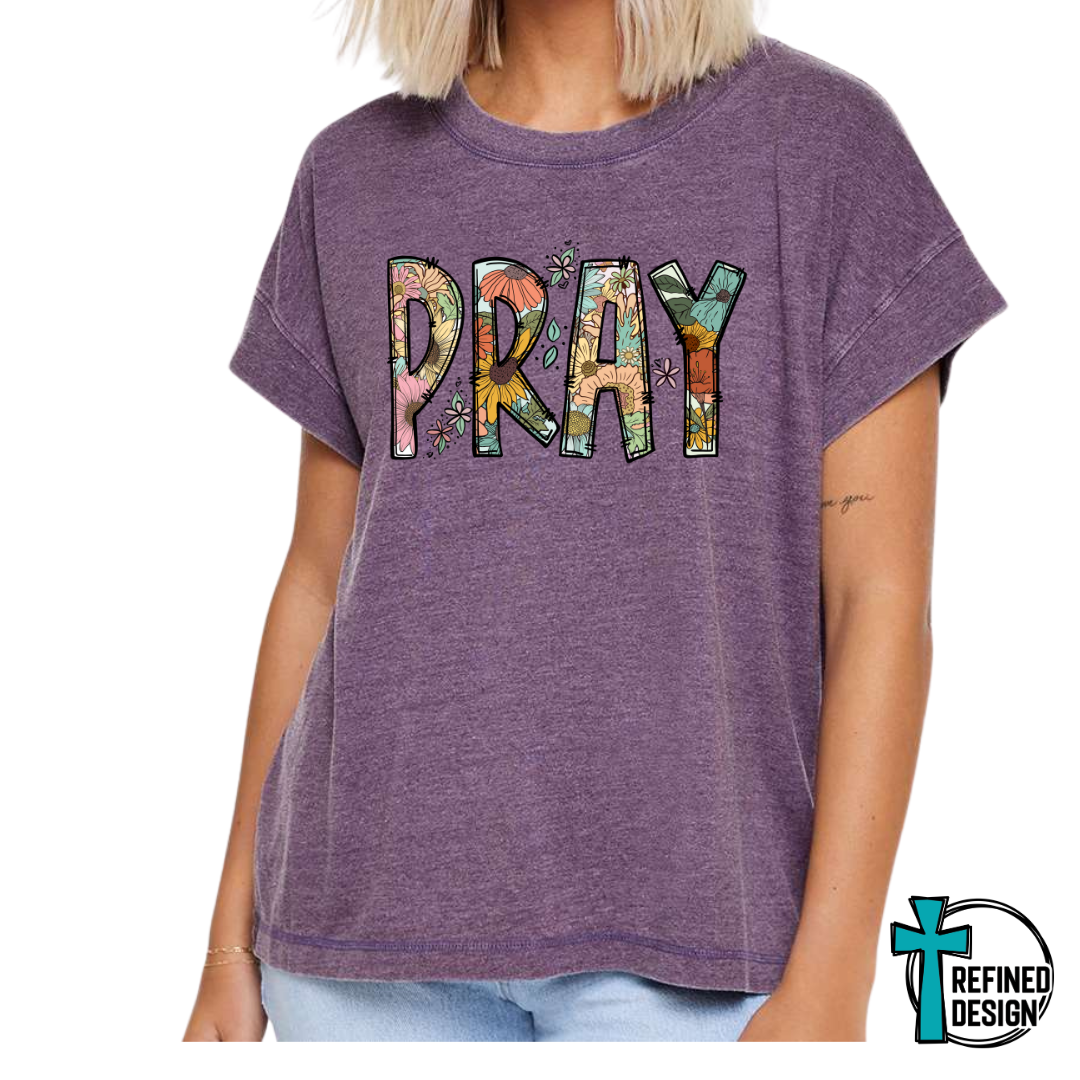 Pray Floral Faith Tee