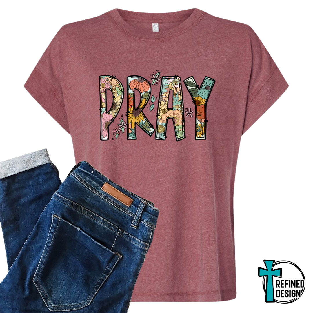 Pray Floral Faith Tee