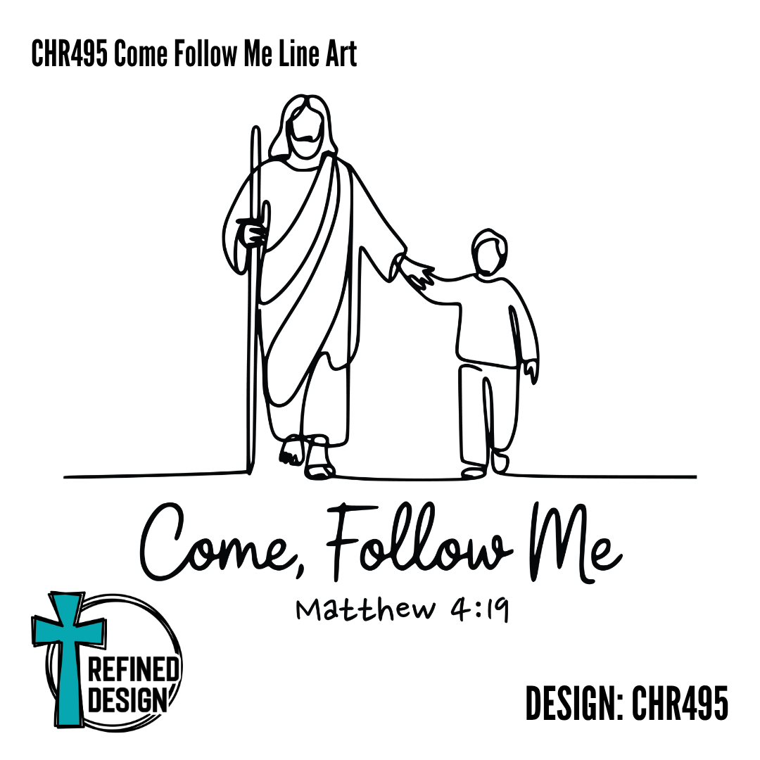 CHR495 Come Follow Me Line Art