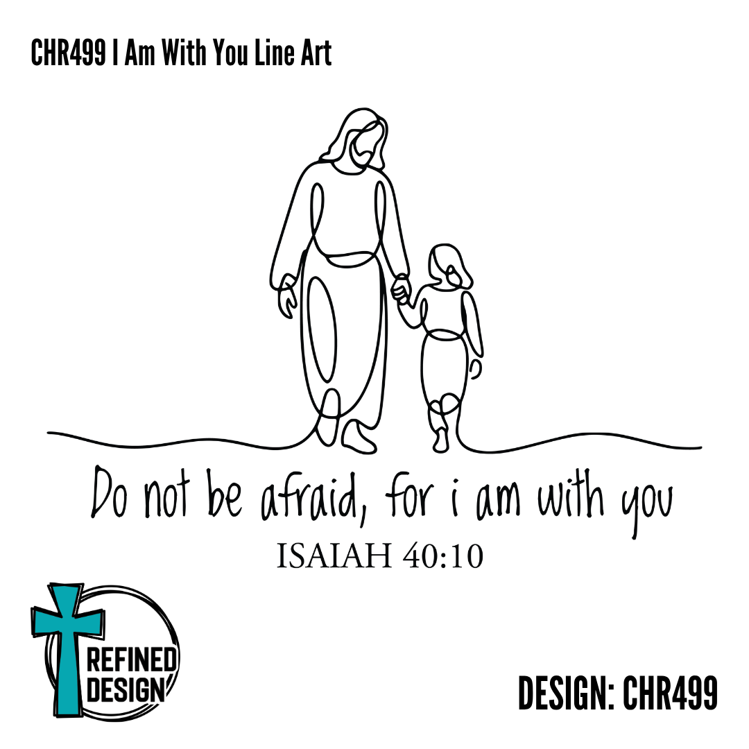 CHR499 I Am With You Line Art
