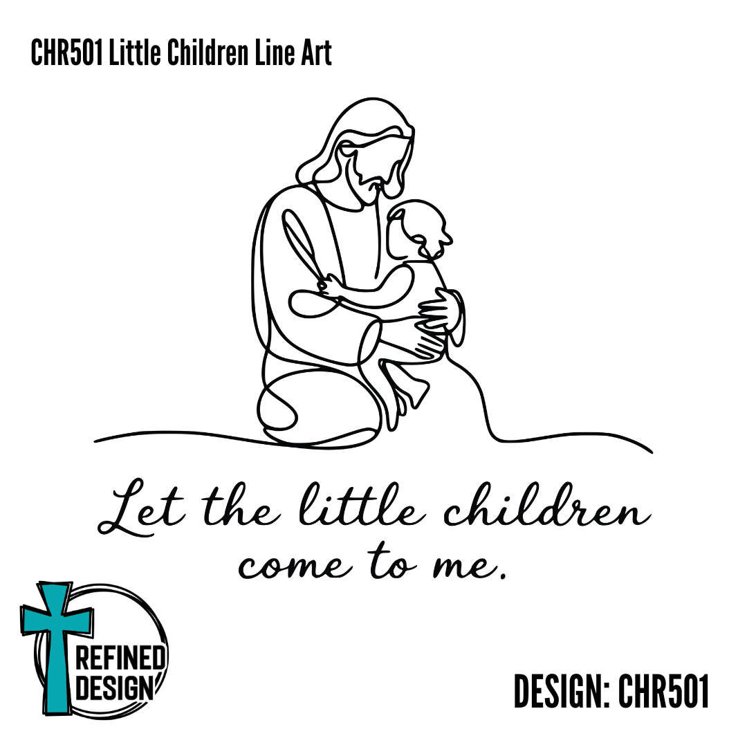 CHR501 Little Children Line Art