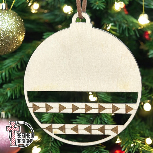 Personalized Geometric Patterned Ornament