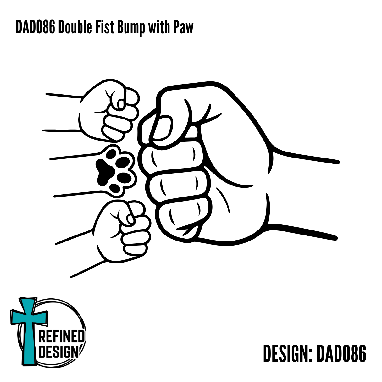 DAD086 Double Fist Bump with Paw