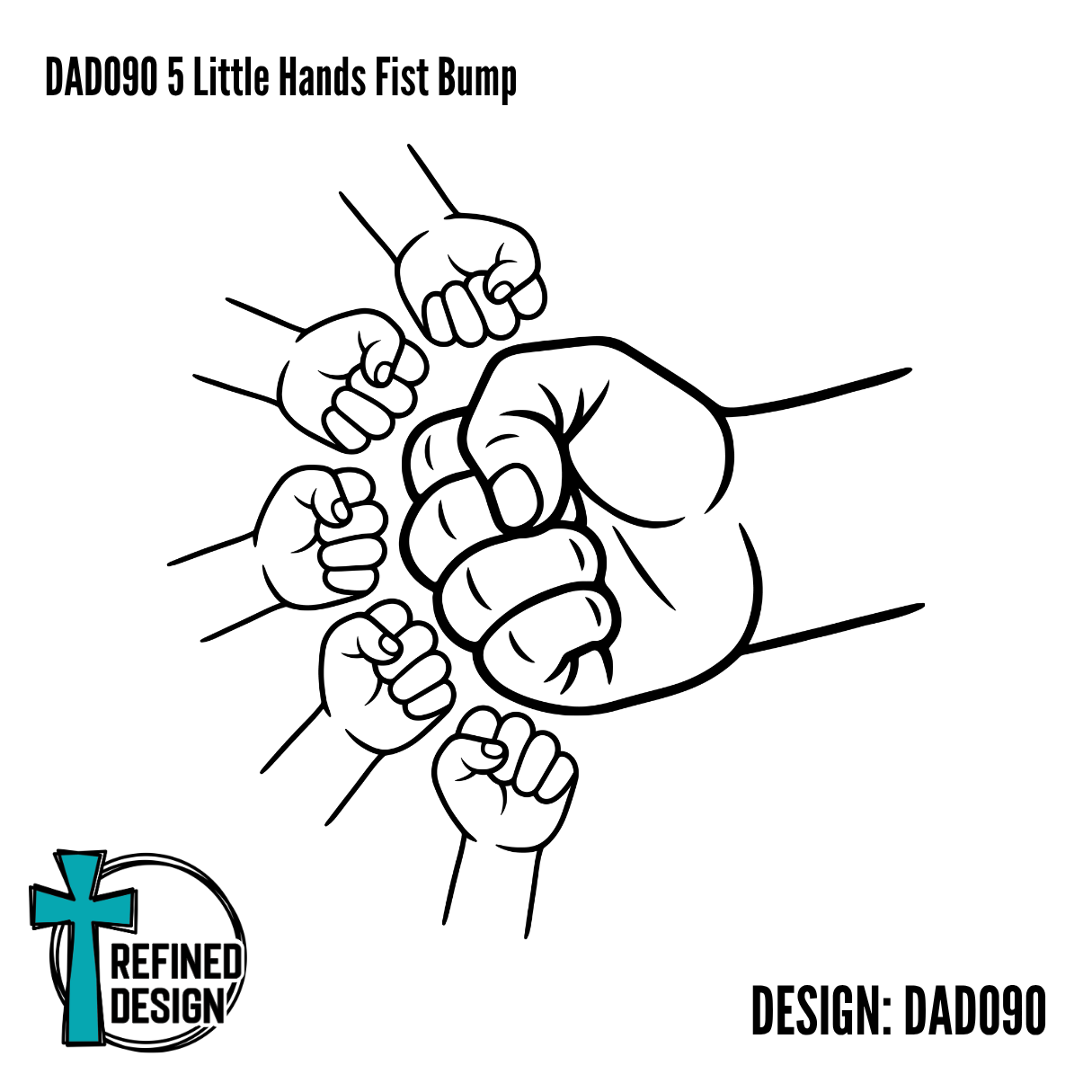 DAD090 5 Little Hands Fist Bump