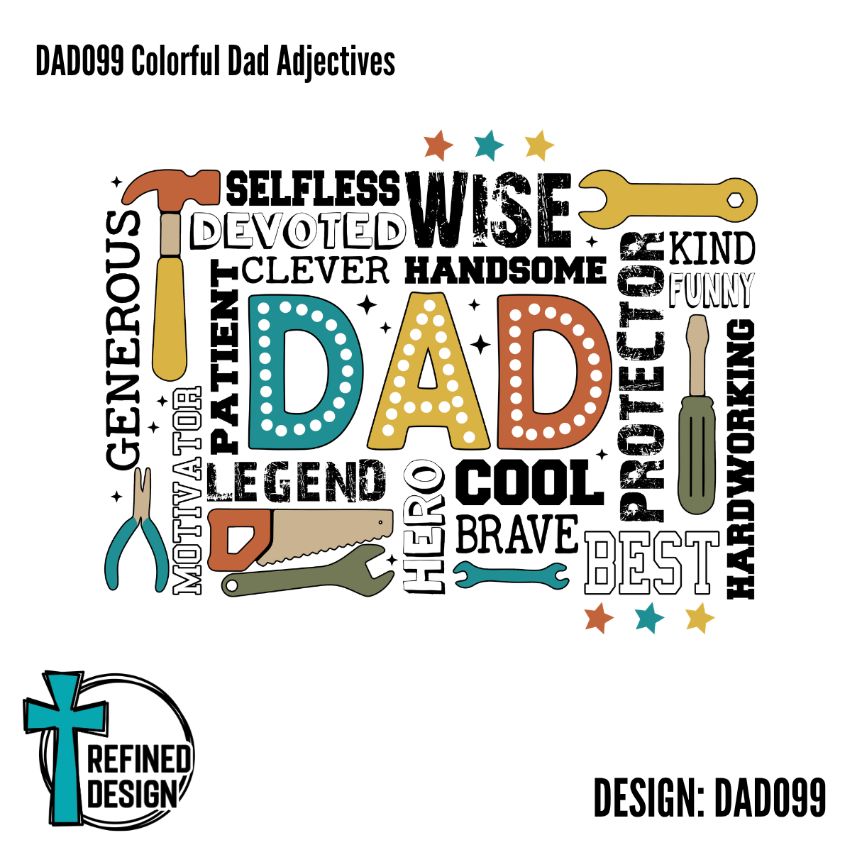DAD099 Colorful Dad Adjectives