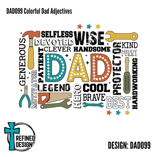 DAD099 Colorful Dad Adjectives