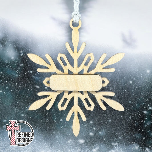 Personalized Intricate Snowflake Ornament