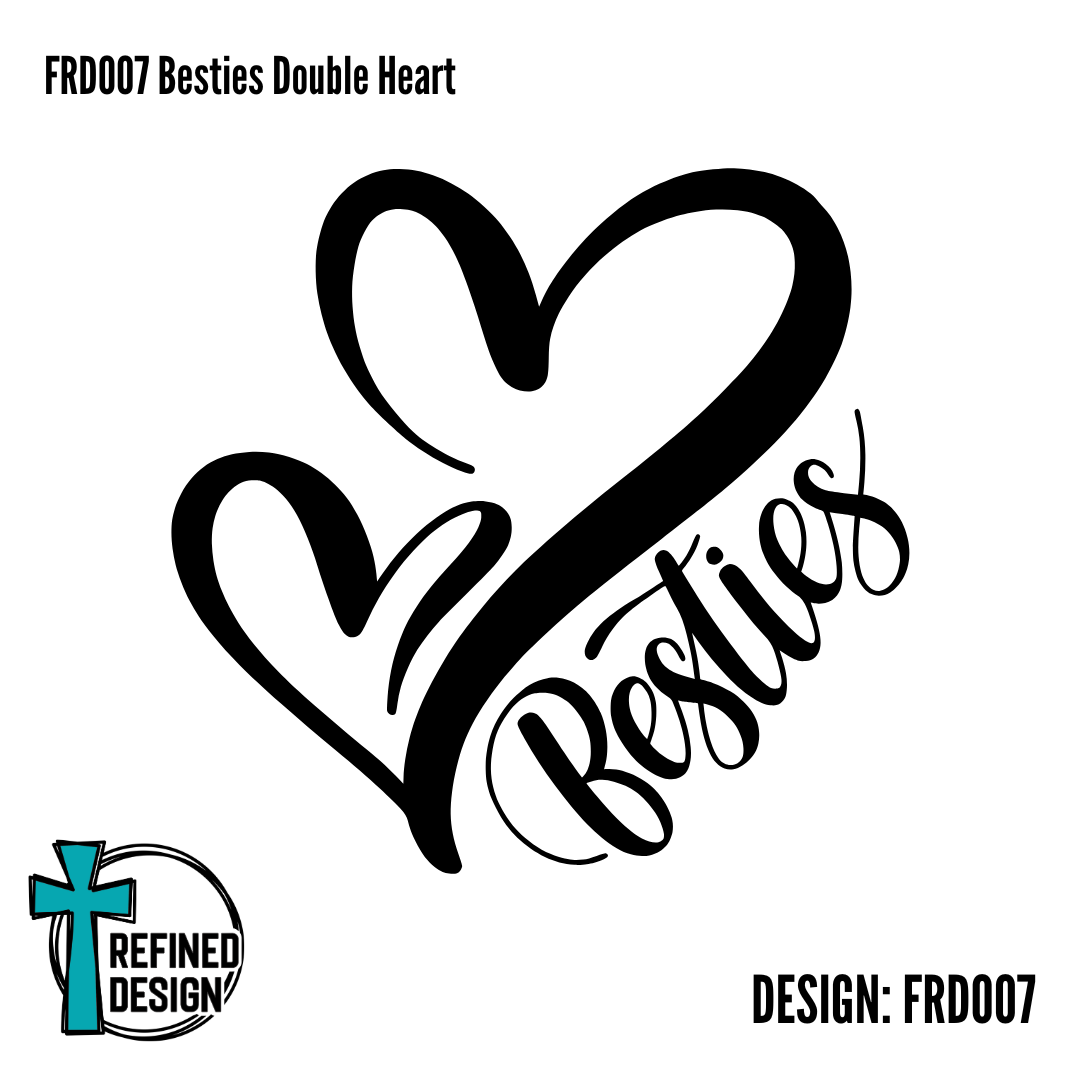 FRD007 Besties Double Heart