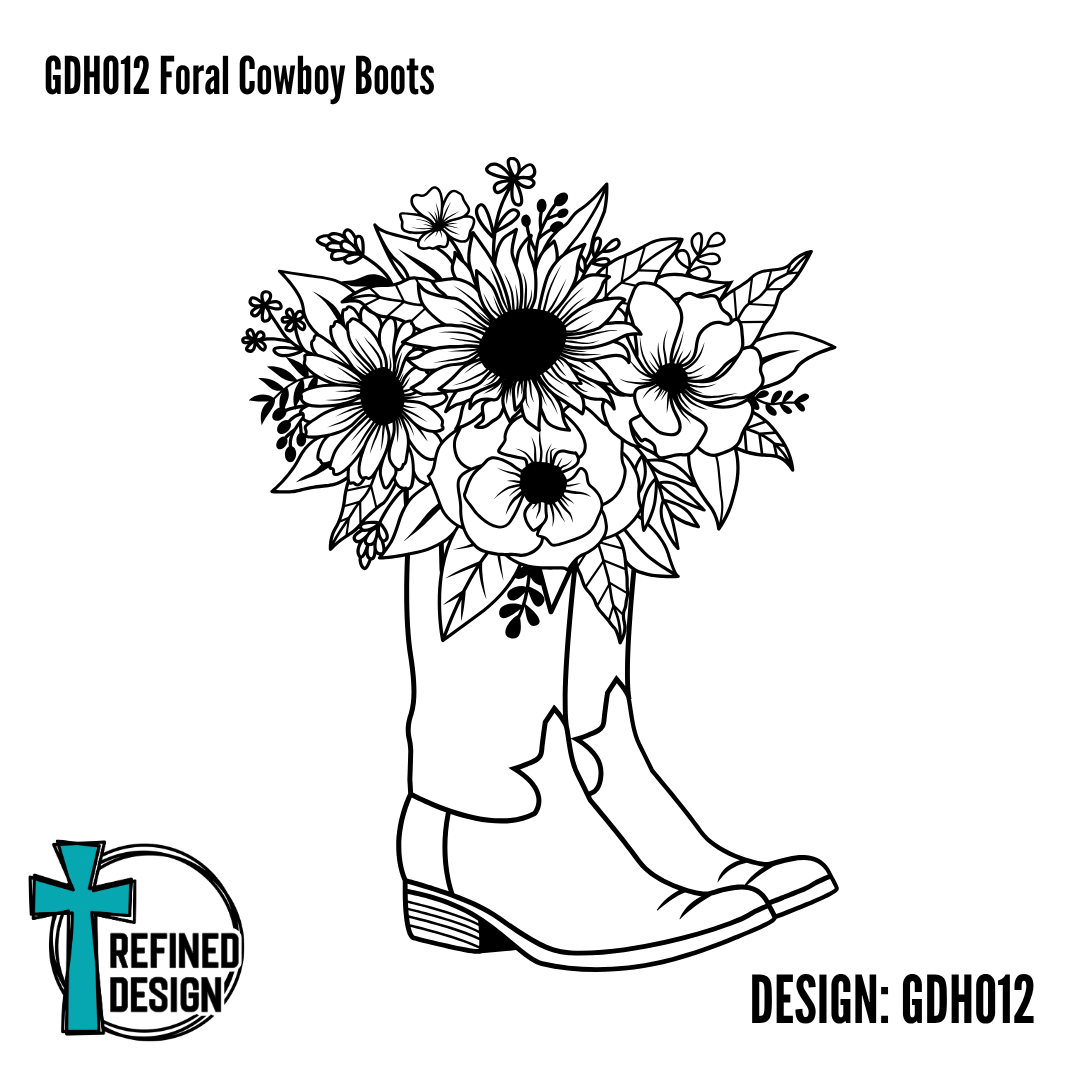GDH012 Foral Cowboy Boots