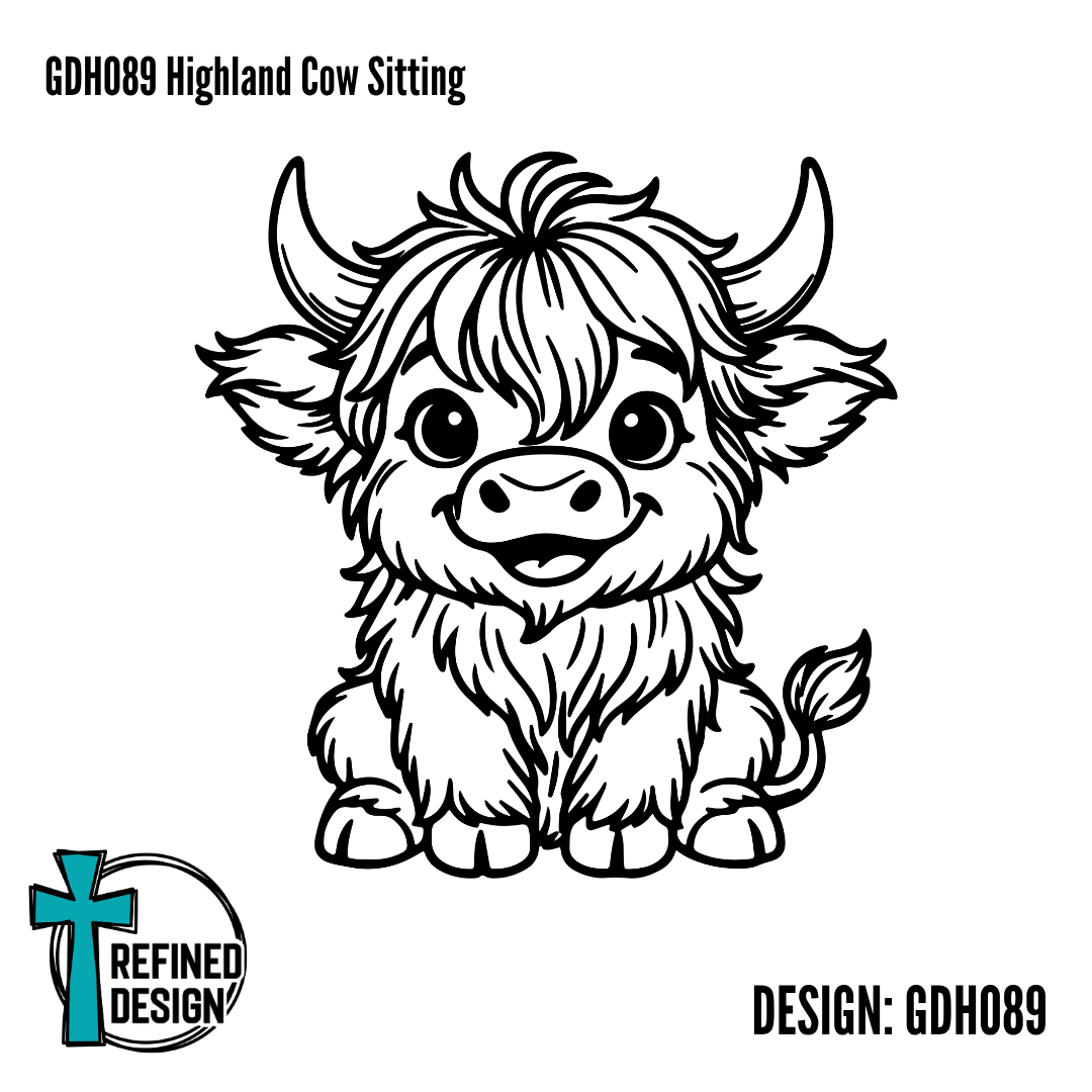 GDH089 Highland Cow Sitting