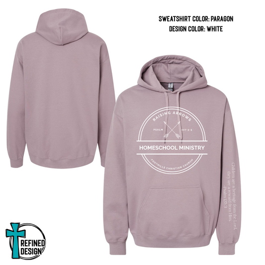 Raising Arrows Homeschool Ministry Softstyle Midweight Hooded Sweatshirt