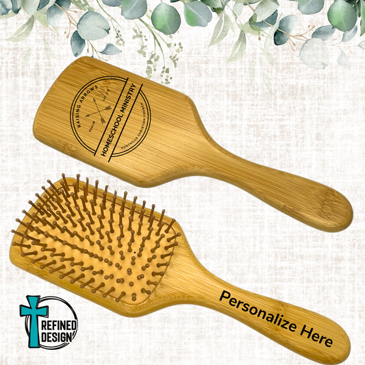 Raising Arrows Homeschool Ministry Bamboo Hairbrush