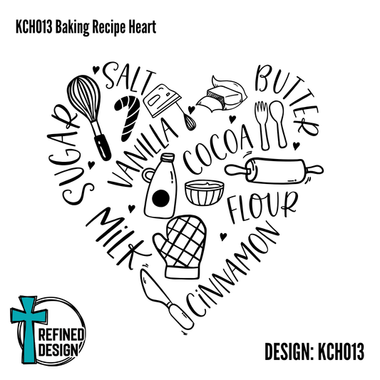 KCH013 Baking Recipe Heart