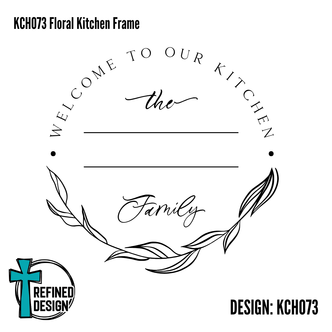 KCH073 Floral Kitchen Frame