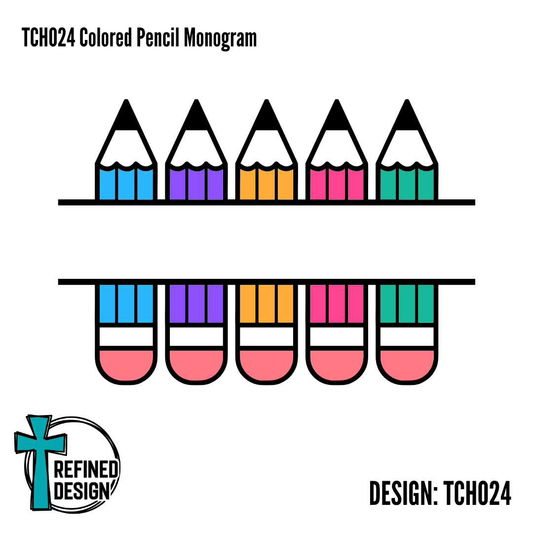 TCH024 Colored Pencil Monogram