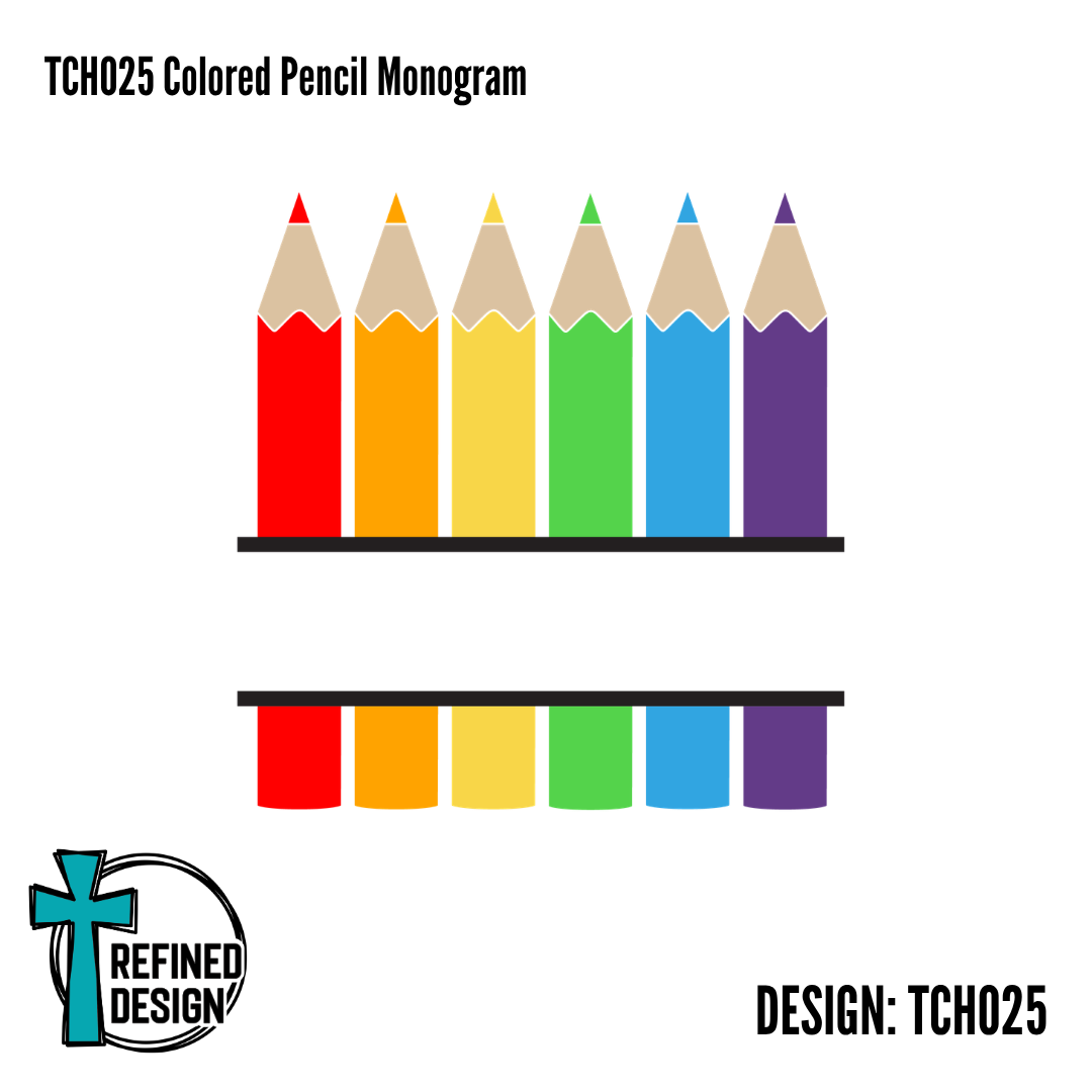 TCH025 Colored Pencil Monogram