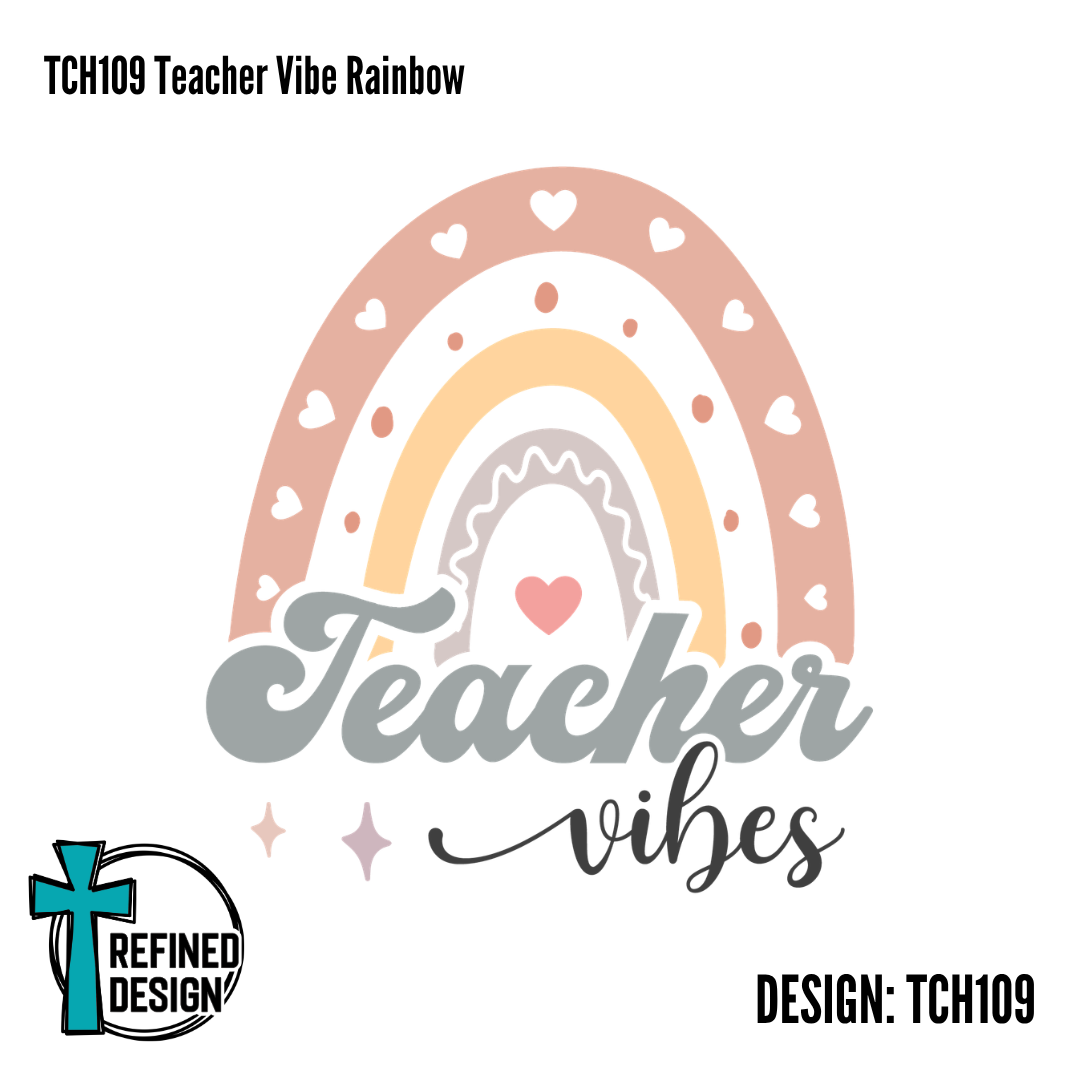TCH109 Teacher Vibe Rainbow