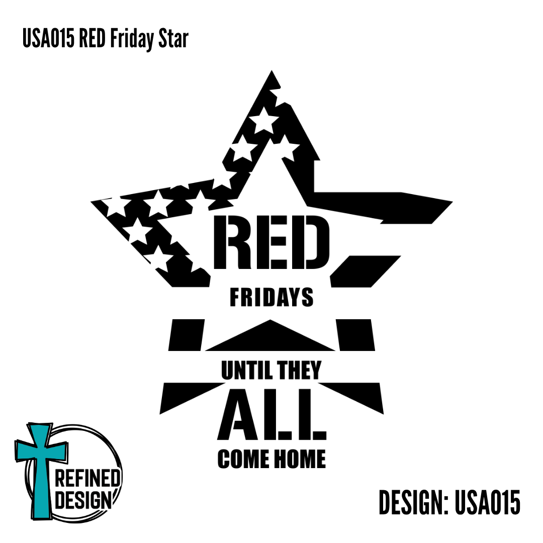 USA015 RED Friday Star
