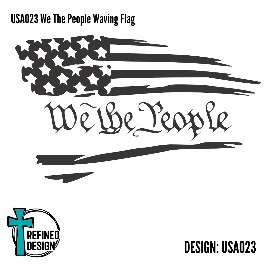 USA023 We The People Waving Flag