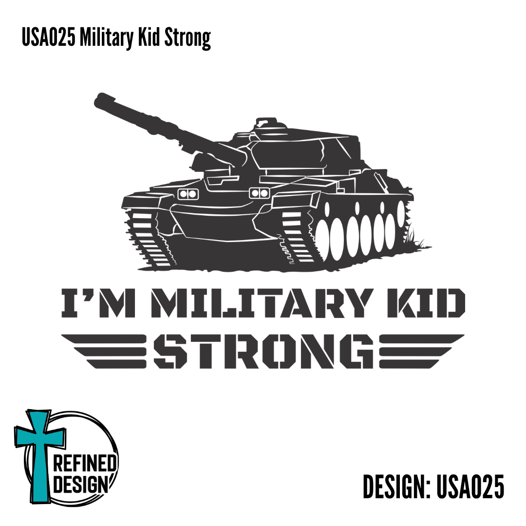 USA025 Military Kid Strong