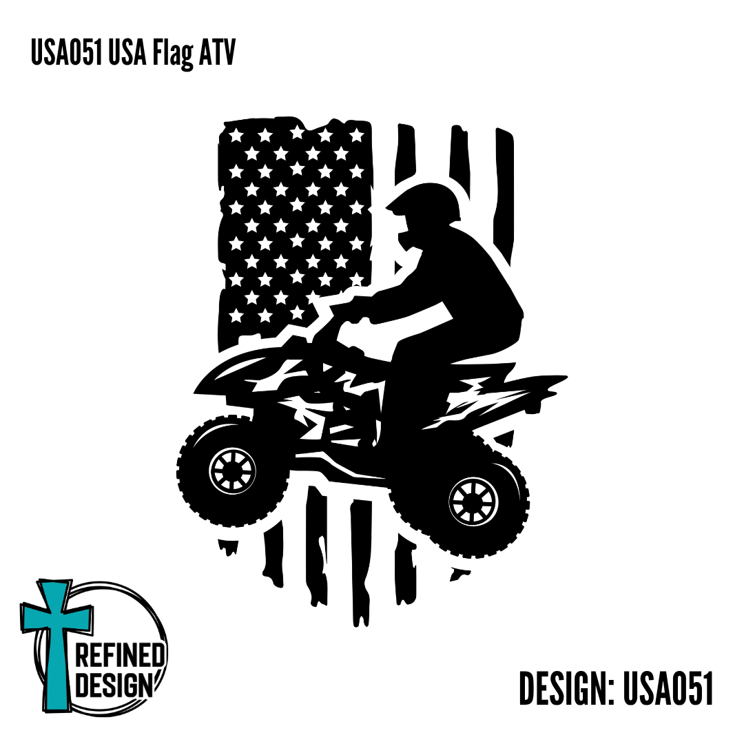 USA051 USA Flag ATV
