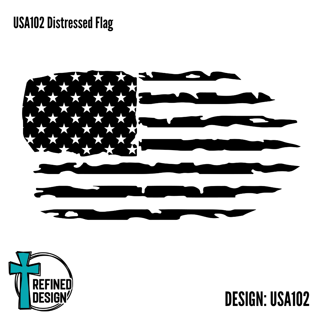 USA102 Distressed Flag